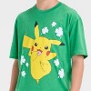 Boys' Pikachu St Patrick's Day T-Shirt - Heather Green - 2 of 4