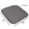 Charlotte Jacquard Memory Foam No Slip Back 16" x 16" Chair Pad Cushion by Sweet Home Collection® - 3 of 4