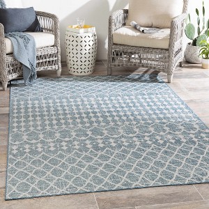 Hauteloom Blue Ivory Summit Indoor & Outdoor Rug - 1 of 4