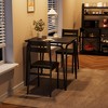 WhizMax Dining Table Set for 2 with Square Wood Top and Cushioned Chairs, 3 Piece Kitchen & Dining Room Sets for Small Space, Apartment - 3 of 4