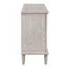 Treasure Trove Accents Three Door Credenza Palias White: MDF Construction, 32.5" Height, Divided Storage Cabinet - 3 of 4