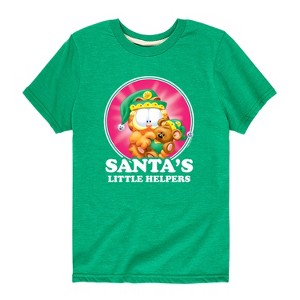 Boys' - Garfield - Santas Little Helpers Short Sleeve Graphic T-Shirt - 1 of 4