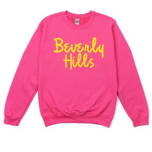 Simply Sage Market Women's Graphic Sweatshirt Beverly Hills Cursive - 1 of 4