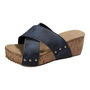 Women's Wo's Open Toe Wedge Sandals - Trendsi - 1 of 3