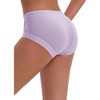 INSPIRE CHIC Women's Mid-Waisted Modal Solid Cotton Soft Breathable Full Coverage Briefs 2 Packs - 2 of 4