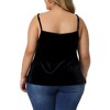 Agnes Orinda Women's Plus Size Adjustable Sleeveless Strap Fashion Casual Lace V Neck Velvet Camisoles - image 4 of 4