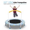 NAYSAYE Kids Mini Trampoline 36 Inch Indoor Outdoor Bouncer with Handle Great Gift for Toddlers and Children, Blue, 36"*36"*30.3" - 2 of 4
