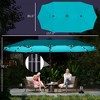 13ft Double-Sided Market Umbrella, Large Patio Umbrella with Solar Lights, Crank Handle for Garden, Pool - 3 of 4