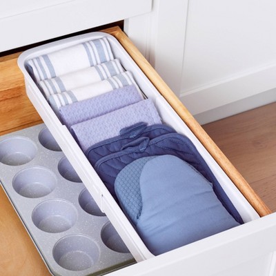 YouCopia DrawerFit Sliding Bin: Kitchen Drawer Organizer, Expandable Utensil Storage, Freestanding, White — фото 7
