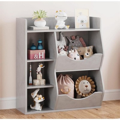 5-Cubby Kids Bookshelf and Bookcase for Storage Books and Toys