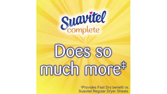 Suavitel Complete Scented Fabric Conditioner Dryer Sheets for Laundry - Morning Sun - 70 ct, 2 of 12, play video