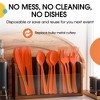 Exquisite Solid Color Plastic Utensil Cutlery Set Forks Spoons Knives- 150 Pack - 3 of 4