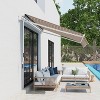 13' x 8' Retractable Awning, Patio Awnings, Sunshade Shelter w/ Manual Crank Handle Red Stripes - 4 of 4
