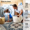 Modern Washable Area Rug for Living Room, Vintage Throw Soft Rug with Non Slip Backing, Low Pile Stain Resistant Indoor Carpet for Home - 3 of 4