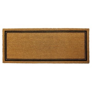 Indoor/Outdoor Coir Doormat with Border Natural/Black - Entryways - 1 of 4