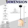 ALOADECOR Modern Farmhouse Natural Capiz Seashell Single Pendant Light Coastal Cylinder Hanging Light For Kitchen and Dining Room£¨2-Pack£© - 3 of 4