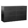 ORRD 6-Drawer Fabric Dresser in Grey, Large Storage Cabinet with Wood Top for Bedroom, Office, Nursery, Ideal for Small Spaces & Apartments - 3 of 4