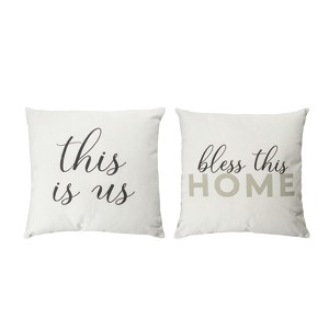 Transpac Fabric Home Pillows Set of 2 Everyday Home Decorations - 1 of 1