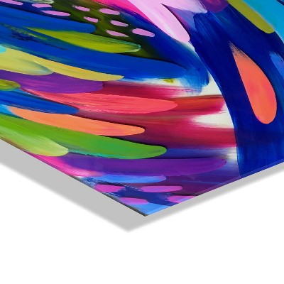 Vibrant Abstract Brush Strokes Acrylic Wall Art
