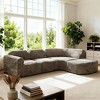 Christopher Knight Home Jace 111" Modern 4-Seater Upholstered Curved Sectional Sofa - 2 of 4