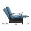 Kozyard Adjustable Outdoor Patio Reclining Lounge Chair with Cushion Extendable Metal Frame for Sunbathing, Reading, Relaxation - 3 of 4