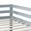 VASIP  Solid Wooden , Solid Rubber Wooden Twin over Twin Loft Bed with Ladder ,Upper and Bottom Bed Platforms crafted with Strengthened Slats ,Grey - 4 of 4