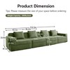 VASIP Modular Boneless Cloud Sofa 4-Seater with Deep Seat Sectional Couch and  Pillows,Corduroy Fabric for Large Living Room,Camel - 3 of 4