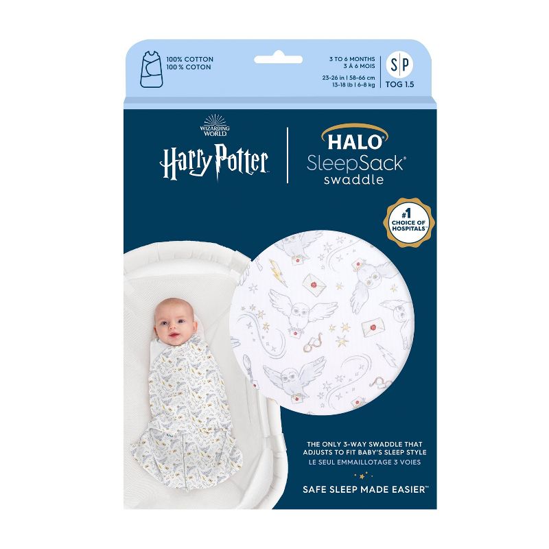 HALO Innovations SleepSack 100% Cotton Swaddle Wrap Harry Potter, 2 of 3