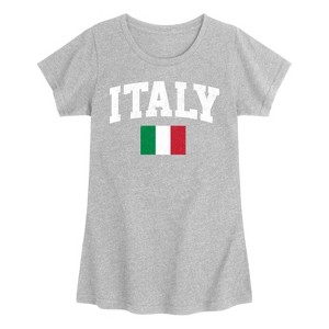 Girls' - Instant Message - Italy Flag Fitted Short Sleeve Graphic T-Shirt - 1 of 4
