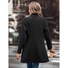 Coolmee Women's Wool Coat Long Sleeve Lapel Collar Elegant Fall Winter  Single Breasted Jacket Solid Outwear Slim Fit Peacoat - 4 of 4