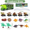Skirfy Dinosaur Truck Toys for Kids, 18 in 1 T-Rex Transport Car Carrier Truck with Light, Music & Roar Sound and Slide - 2 of 4