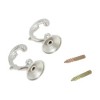 Unique Bargains Curtain Holdbacks One-Piece Mounting Hooks Zinc Alloy 1.81"x1.38" 1 Pair - 4 of 4