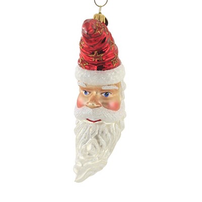 Blu Bom 6.25" Stocking Cap Crescent Santa Ornament Moon Celestrial Sky  -  Tree Ornaments