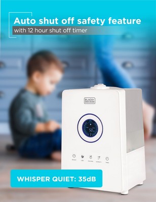White Ultrasonic Humidifier with Remote and Digital Touch Panel