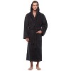 Arus Men's Turkish Cotton Hooded Robe, Absorbent Terry Cloth Bathrobe with Hood - 2 of 4
