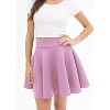 Women's Stretch Flared Skater Skirt - Basic Versatile Mini Style (XS-3XL Plus Size Available) Wb211_lilac - 4 of 4