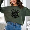 Simply Sage Market Women's Graphic Sweatshirt Kiss Me I'm Irish Lips - image 2 of 3