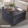 SinCiDo Farmhouse Square Coffee Table, Lift Top Wooden Center Table w/Hidden Storage for Living Room & Home - 2 of 4