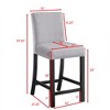 5Pcs Dining Table and Chair Set, Wooden Dining Table and Chair with 4 Chairs for Small Spaces, Modern Square Counter Height Dining Table - 4 of 4