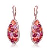Guili Sterling Silver 18K Rose Gold Plated Dangle Earrings with Cubic Zirconia Accents, A Chic and Elegant Pair for Any Occasion - 3 of 3