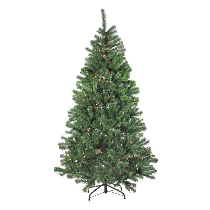 Northlight 4pc Artificial Christmas Tree Winter Spruce, Wreath and Garland Set 6.5' - Clear Lights, 3 of 9