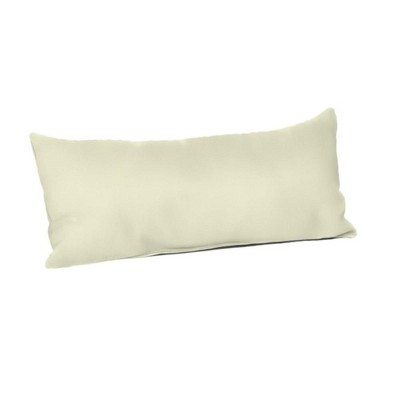 Casual Cushion Solid Sunbrella Fabric 1-Piece Indoor/Outdoor Lumbar Pillow, 22"W x 9"L