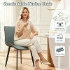 QingMoon Modern Dining Chairs Set of 4, PU Leather Upholstered Dinner Chairs, with Sturdy Metal Legs, for Home Kitchen, Living Room - 2 of 4