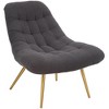 Boucle Mid-Century Modern Lounge Chair with High-Density Foam and Durable Upholstery - 2 of 4