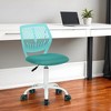 and White Adjustable Height Swivel Rolling Office Chair - 2 of 4
