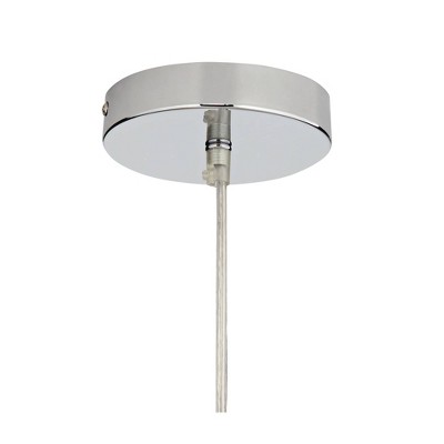 Chrome and Crystal Mini Pendant with LED Light