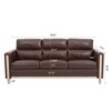 Comfortable Solid Wood Three-Seater Sofa - Soft Cushions, Durable and Long-lasting,79.5" Sofa Couch for Living Room - 2 of 4