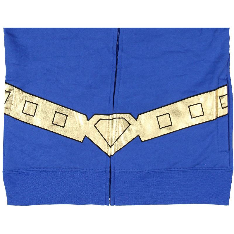 DC Comics Superman Junior Women's Hooded Zippered Costume S Logo Jacket, 3 of 6