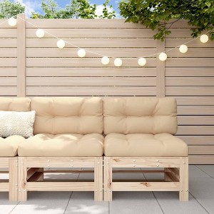 Middle Sofa Beige Solid pine wood Modular Middle Sofa vidaXL - 1 of 4