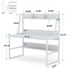 GDFStudio Aria Modern Computer Desk with Hutch and Bookshelf - 3 of 4